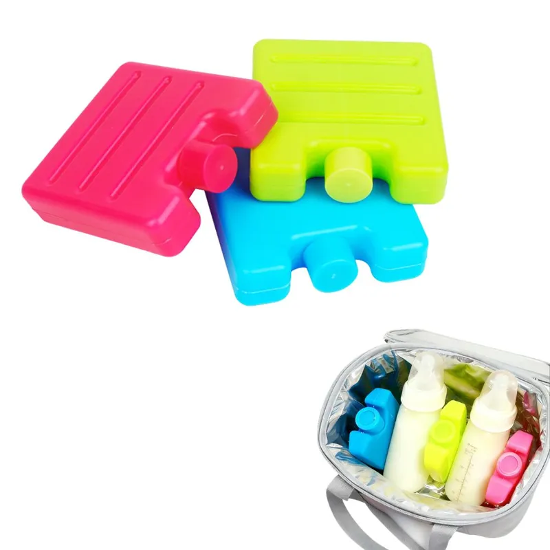 Multi-color HDPE Ice Bricks for temperature sensitive goods.