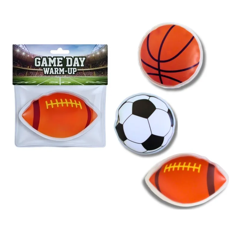 Soccer Ball / Basket Ball / American Football Shaped Reusable Instant Heat Pack, Fun Sports Themed Hand Warmers For Fans And Athletes.