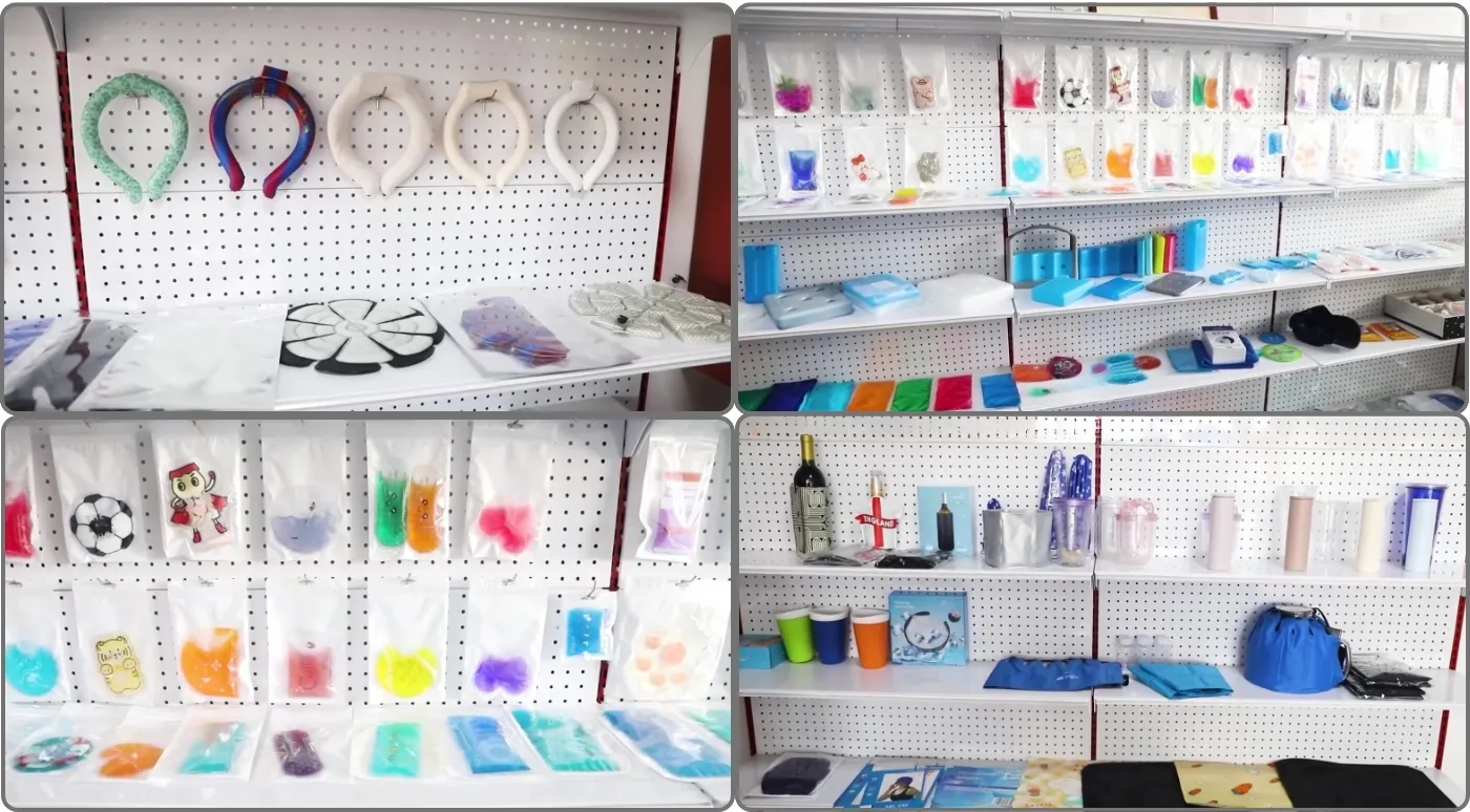 OEM sample display area showcasing customized designs, colors, and branding options for global partners.