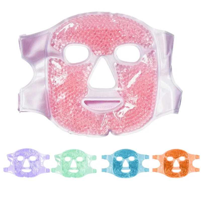 Assorted colors available of Reusable Hot Cold Face Mask