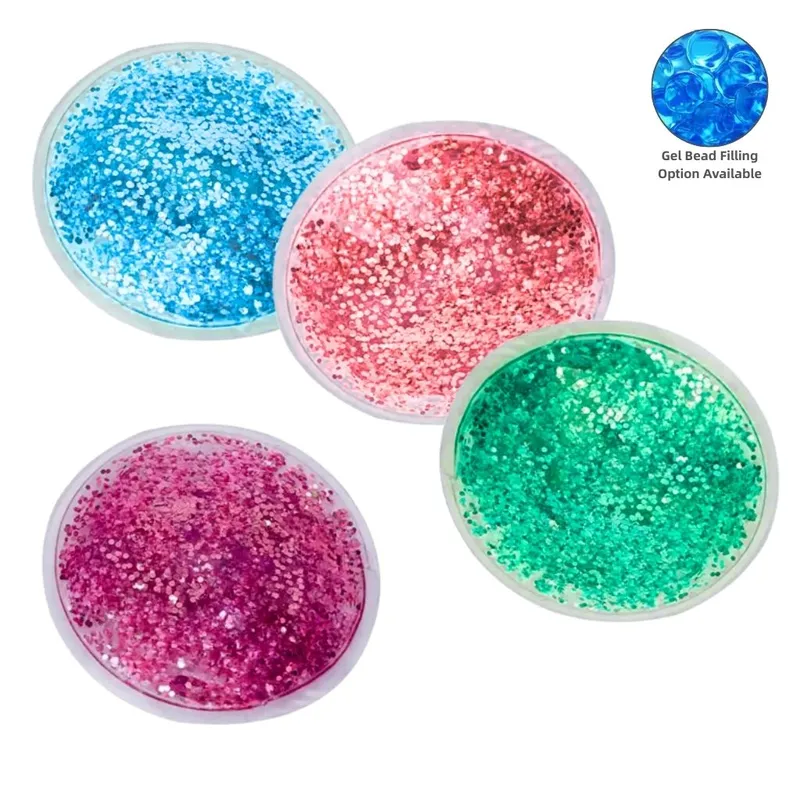 Various Colors Glitter Filled Gel Pads as promotional giveaway