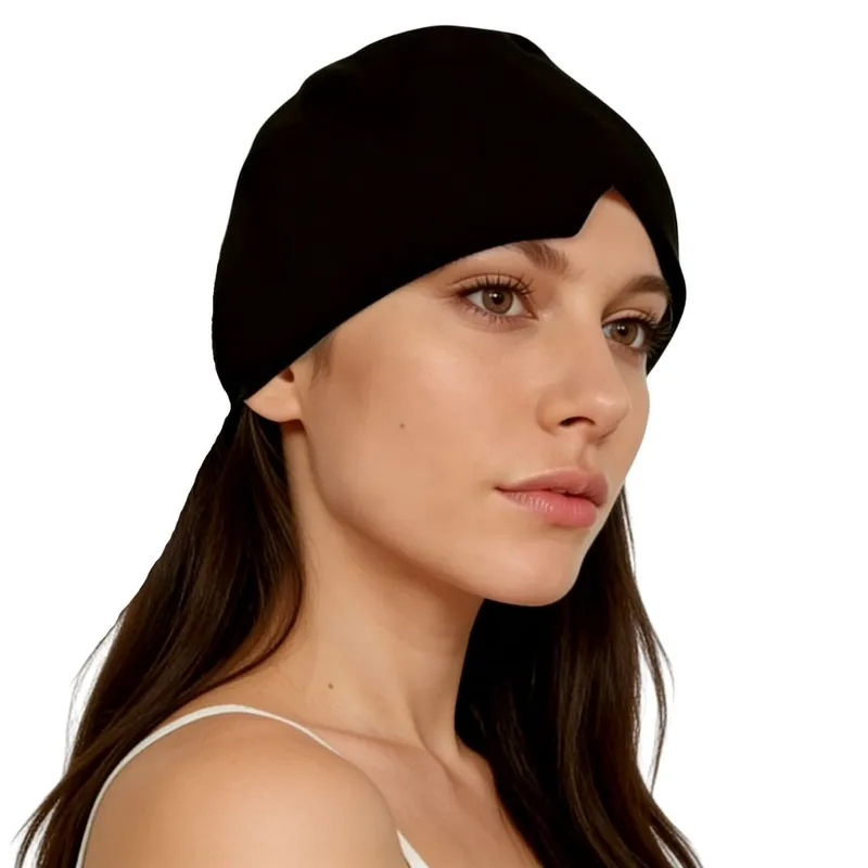 Solid-Flex™ migraine relief gel compression cap for tension headache and sinus pain relief, featuring a slip-on design.